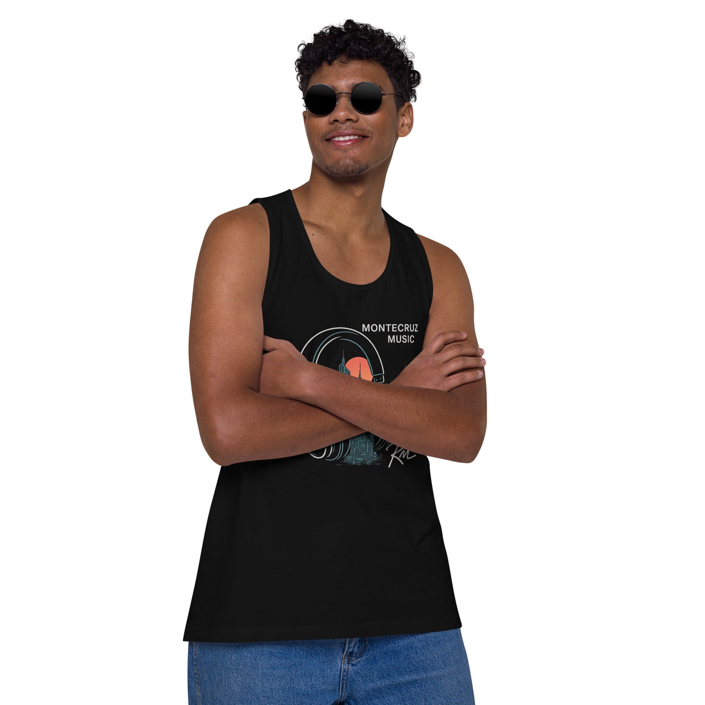 Men’s premium tank top-Montecruz Music Shop