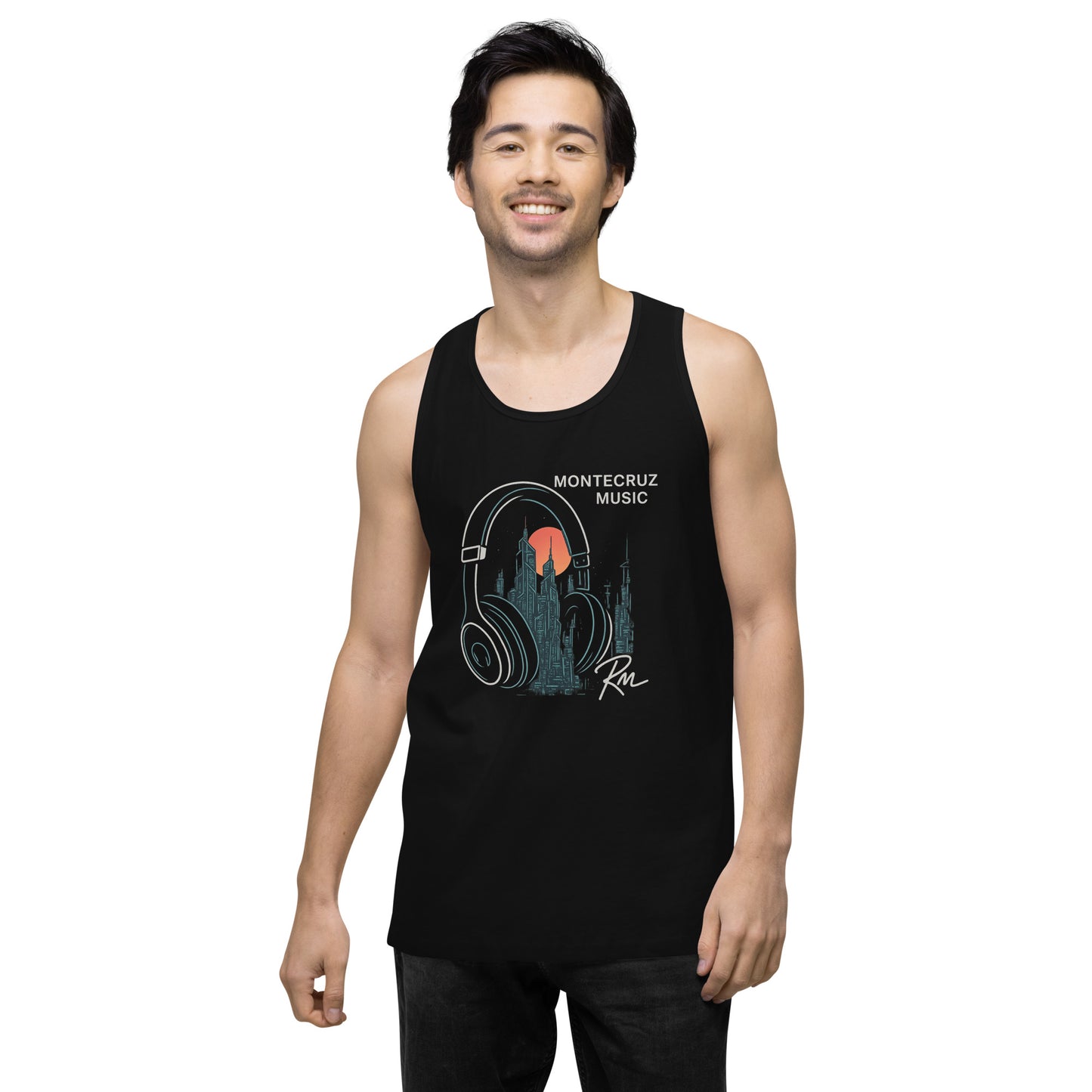 Men’s premium tank top-Montecruz Music Shop