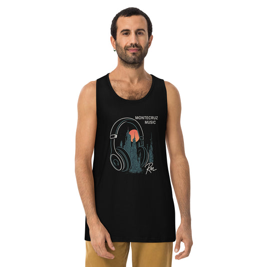 Men’s premium tank top-Montecruz Music Shop