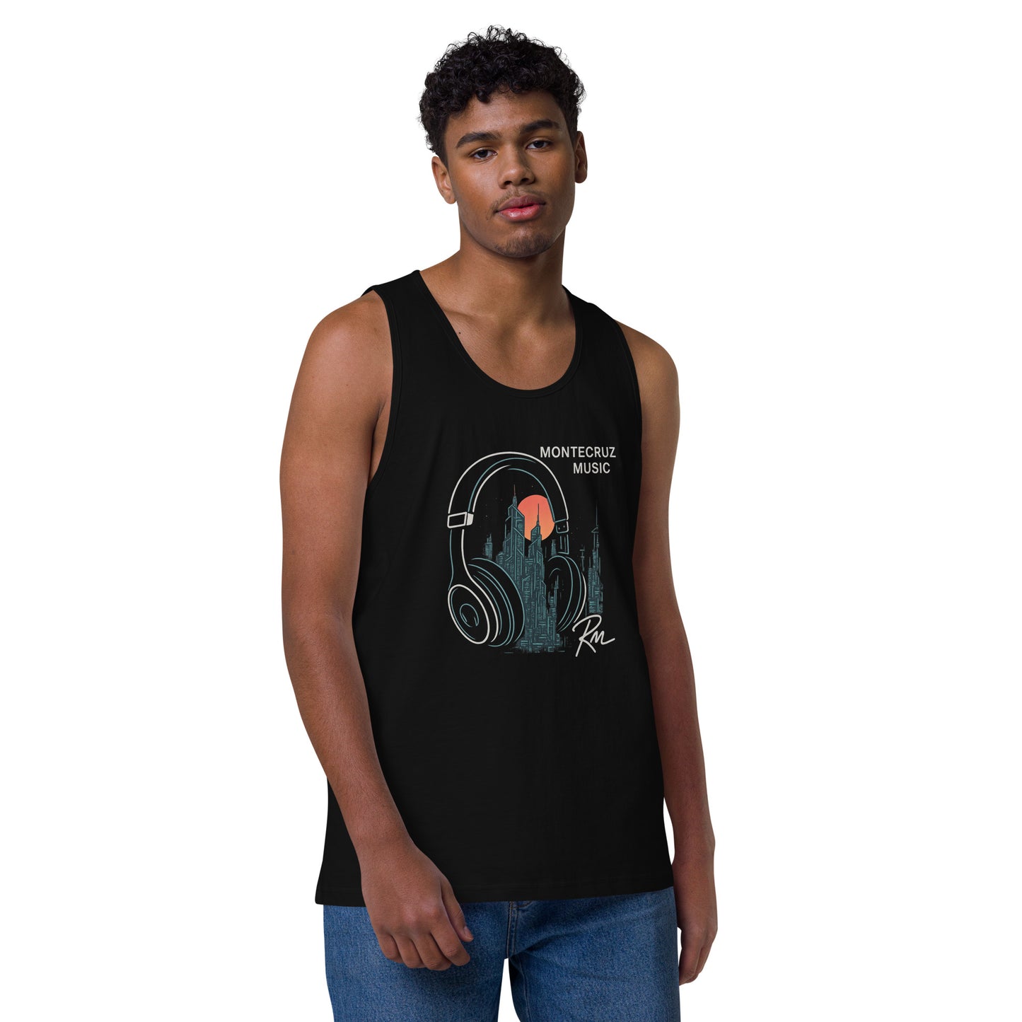 Men’s premium tank top-Montecruz Music Shop