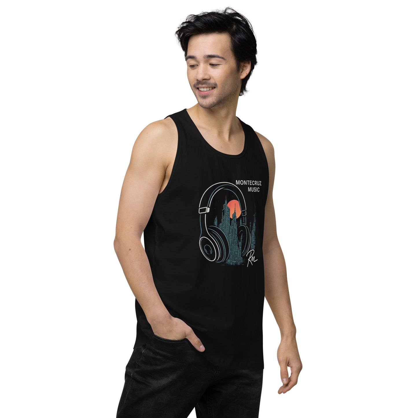 Men’s premium tank top-Montecruz Music Shop