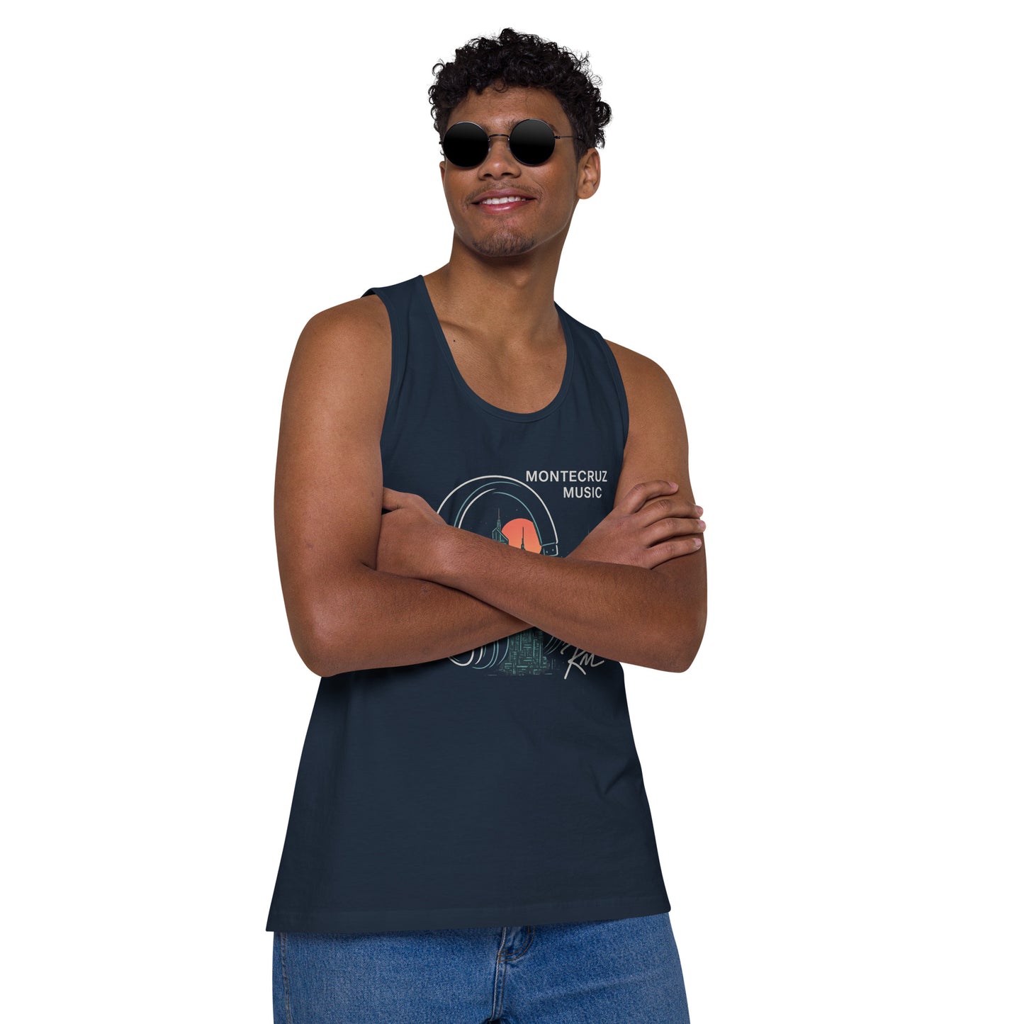 Men’s premium tank top-Montecruz Music Shop