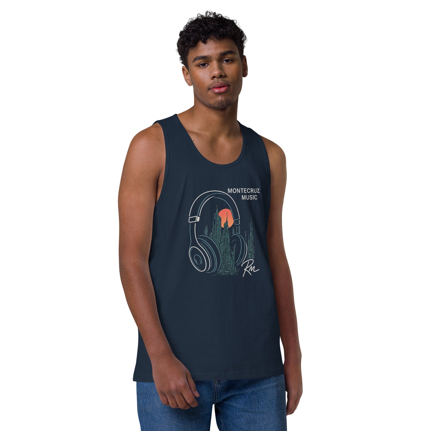 Men’s premium tank top-Montecruz Music Shop