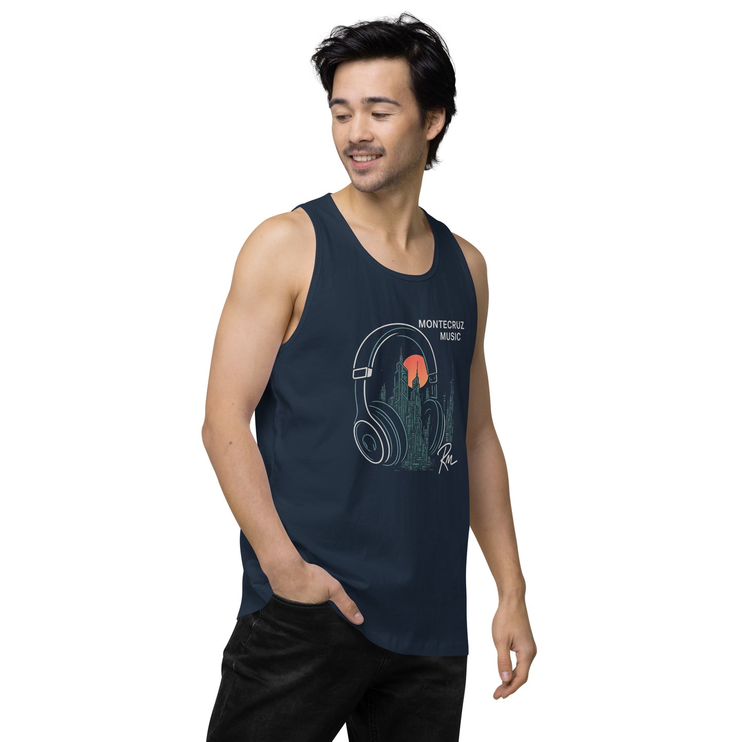 Men’s premium tank top-Montecruz Music Shop
