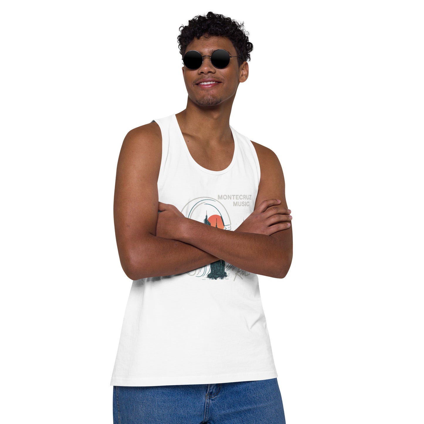 Men’s premium tank top-Montecruz Music Shop