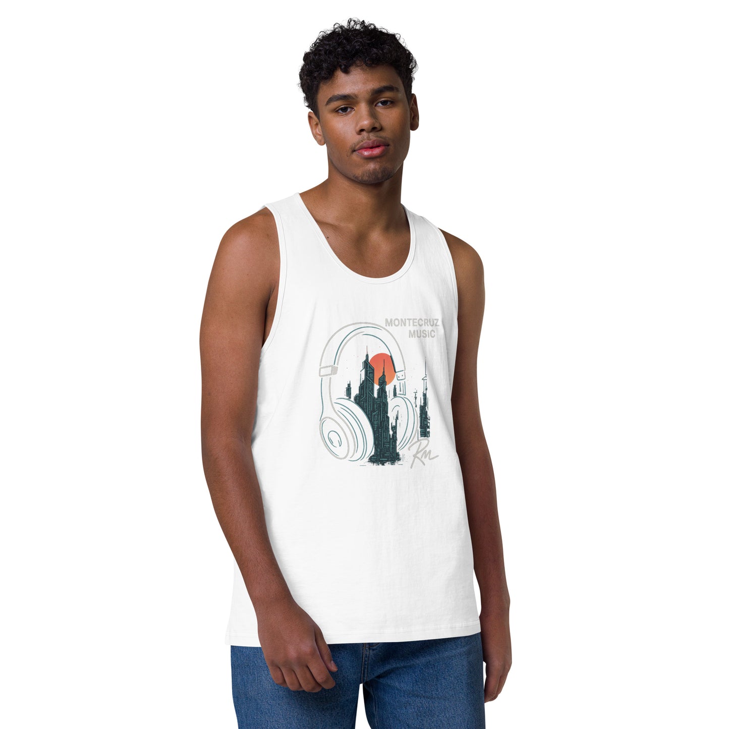 Men’s premium tank top-Montecruz Music Shop