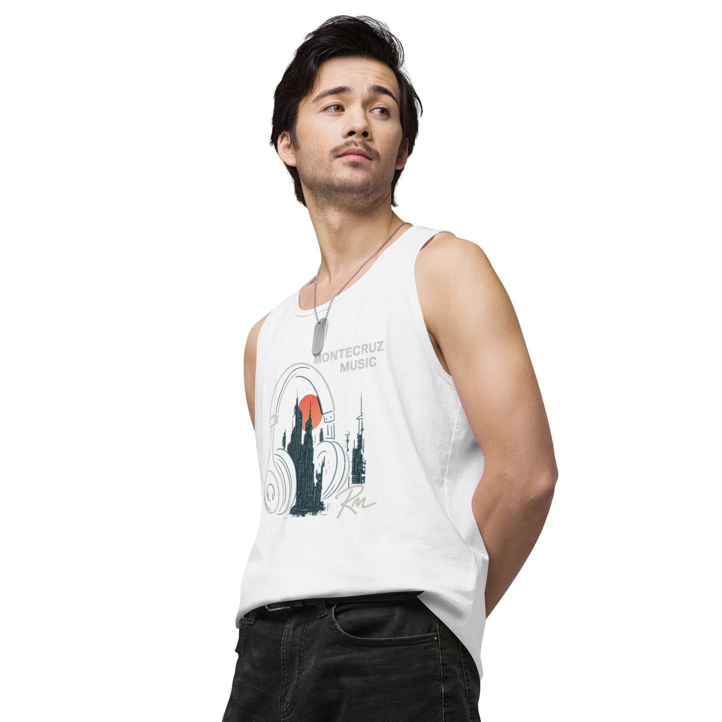Men’s premium tank top-Montecruz Music Shop