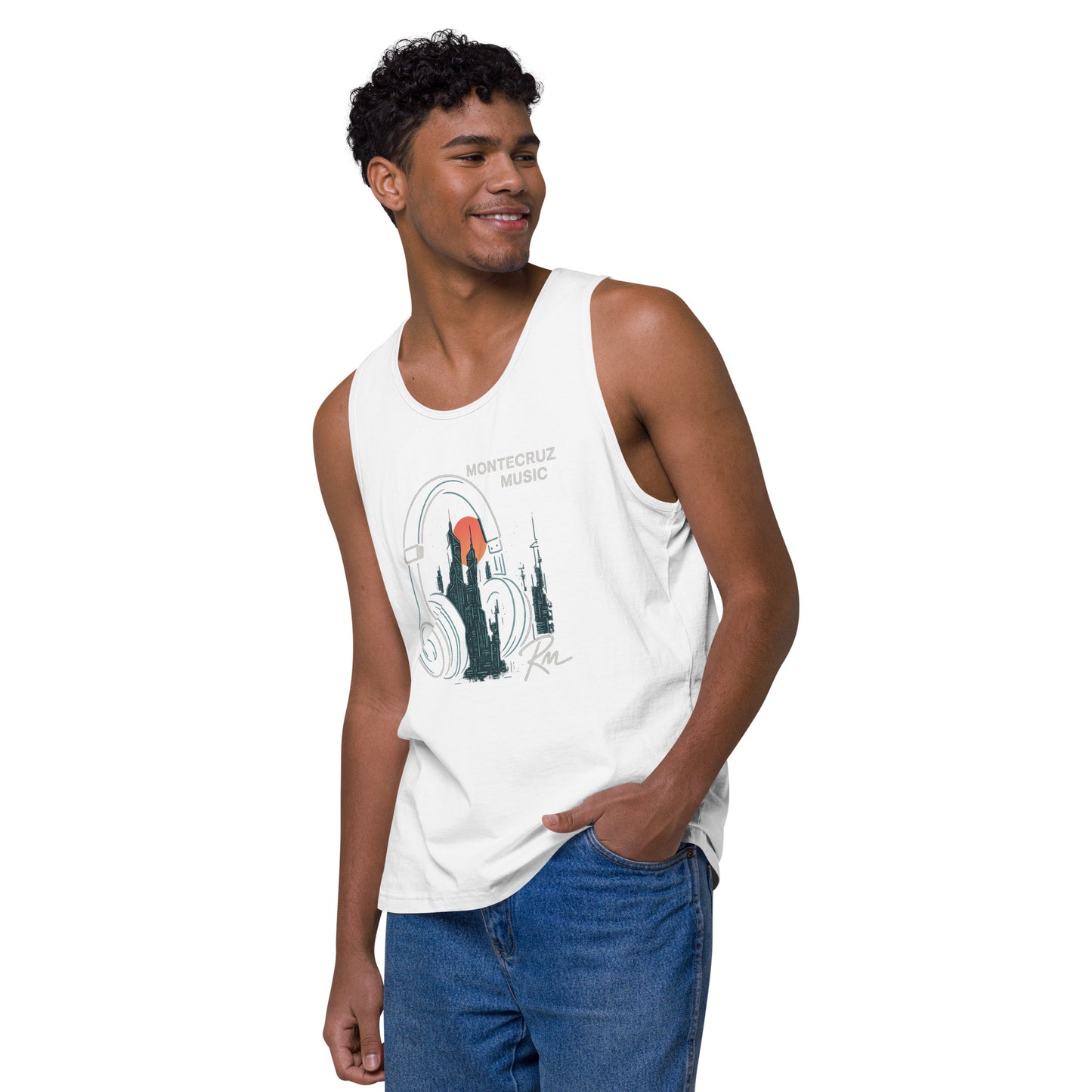 Men’s premium tank top-Montecruz Music Shop