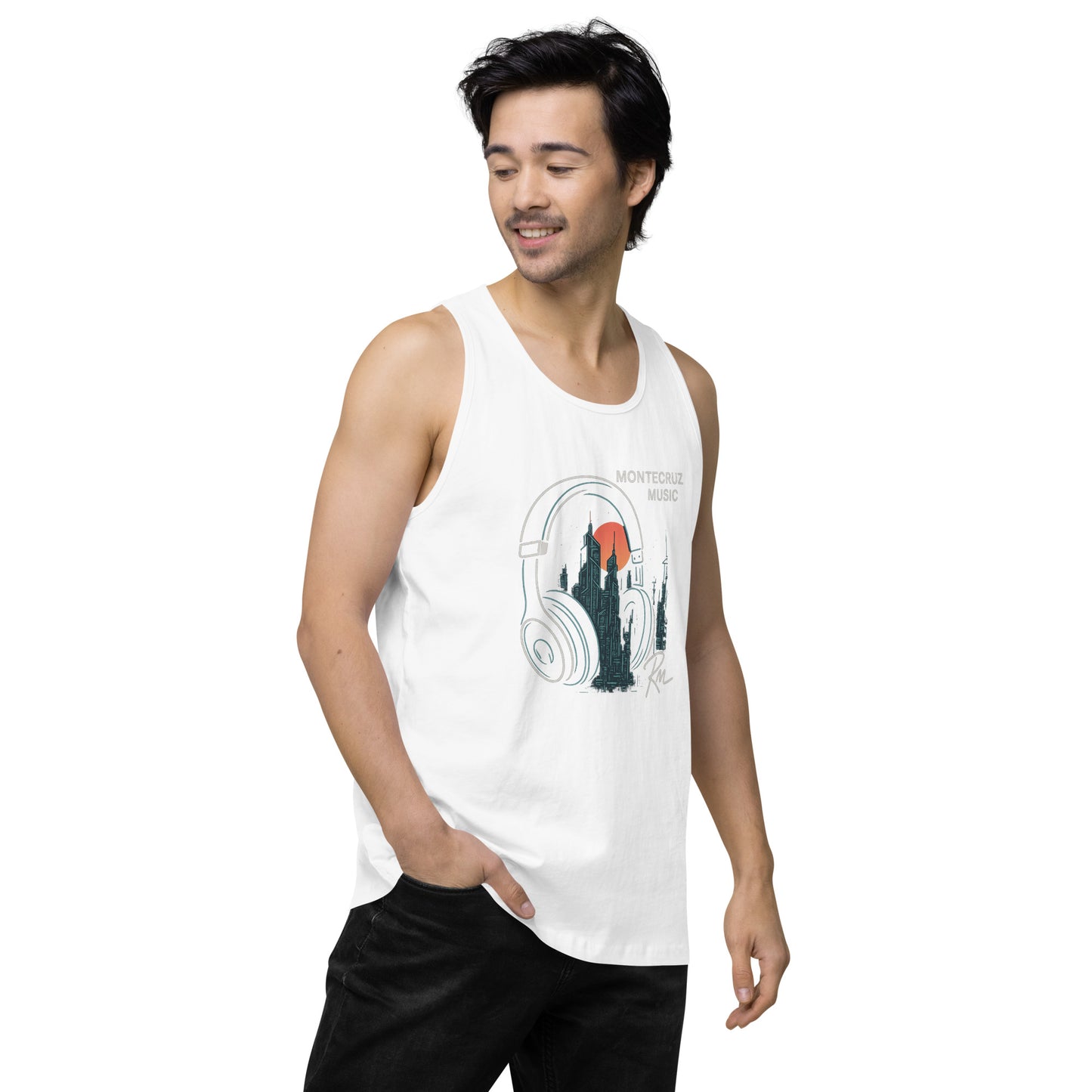 Men’s premium tank top-Montecruz Music Shop
