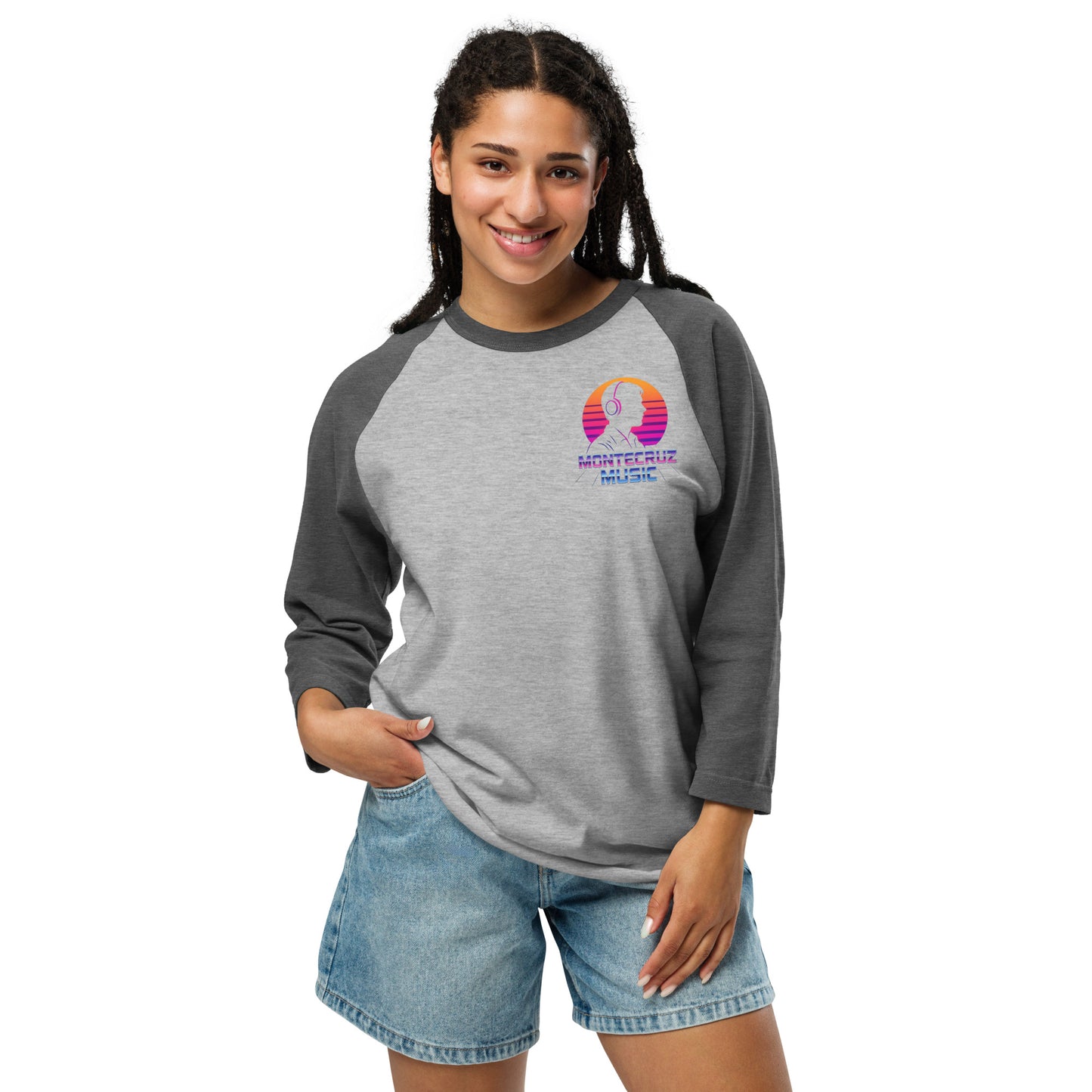 3/4 sleeve raglan shirt-Montecruz Music Shop