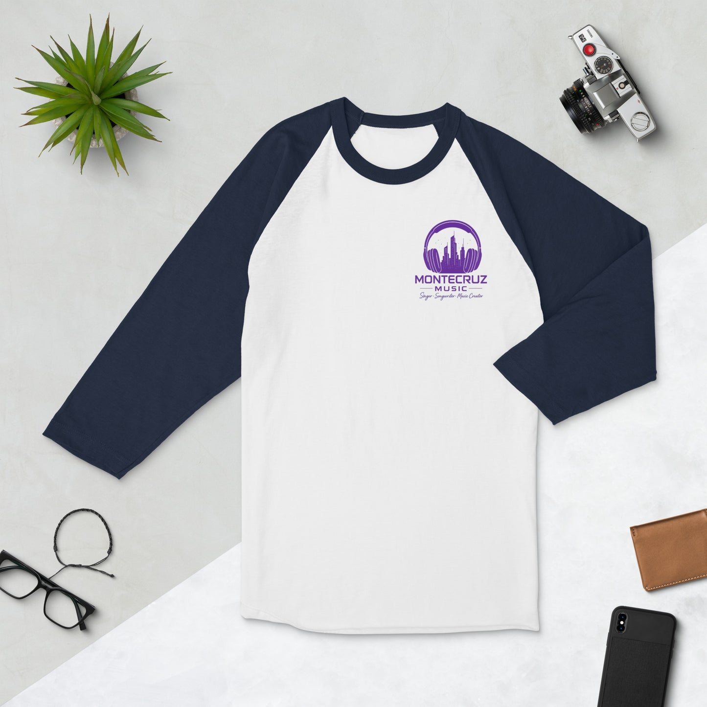3/4 sleeve raglan shirt-Montecruz Music Shop