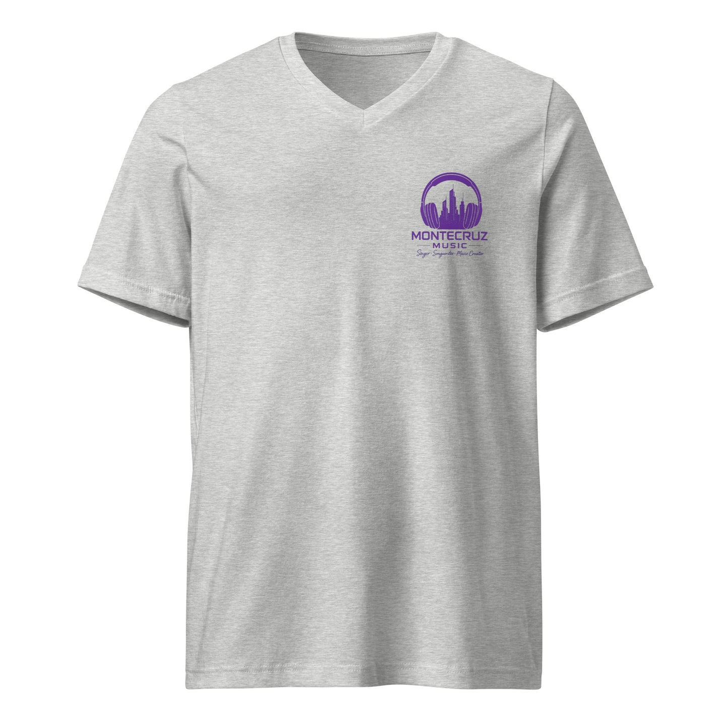 Unisex Short Sleeve V-Neck T-Shirt-Montecruz Music Shop