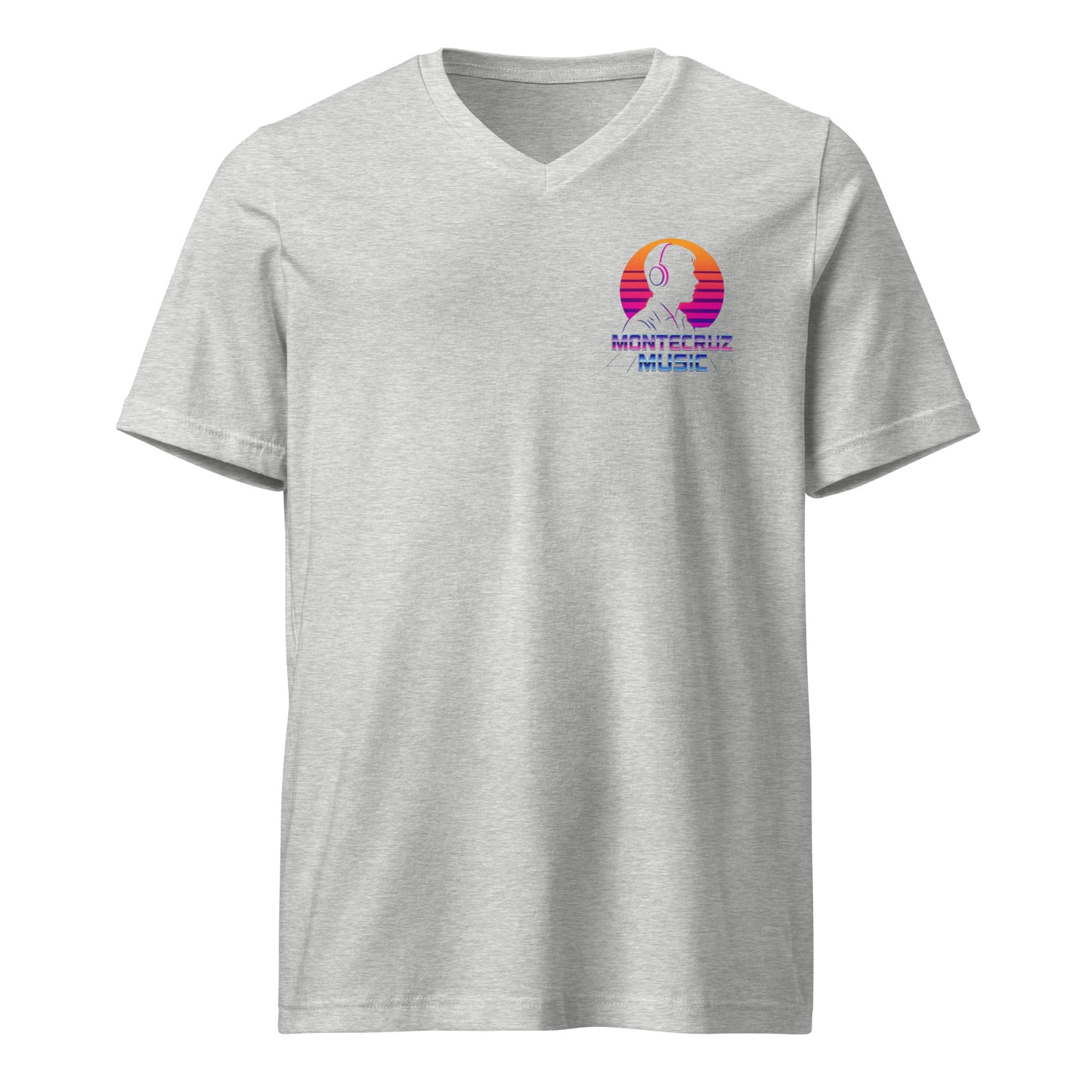 Unisex Short Sleeve V-Neck T-Shirt-Montecruz Music Shop