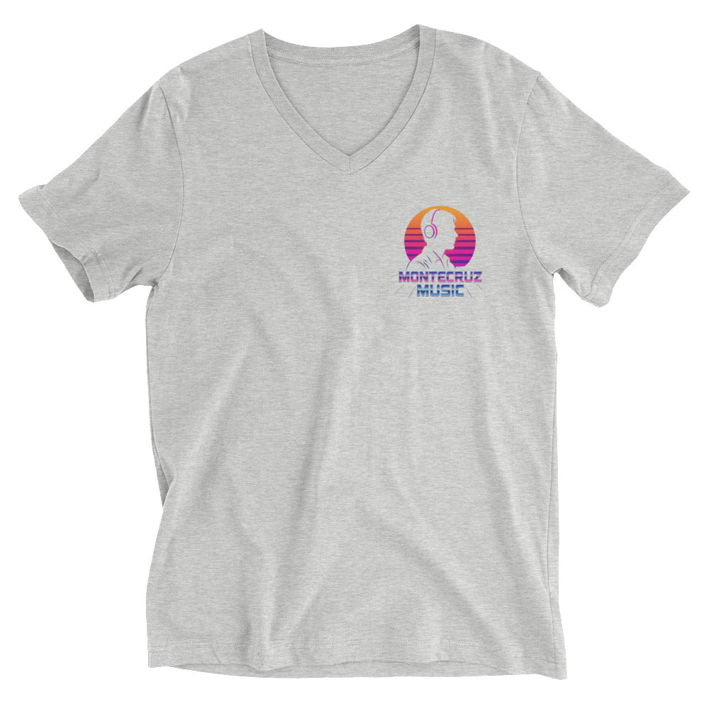 Unisex Short Sleeve V-Neck T-Shirt-Montecruz Music Shop
