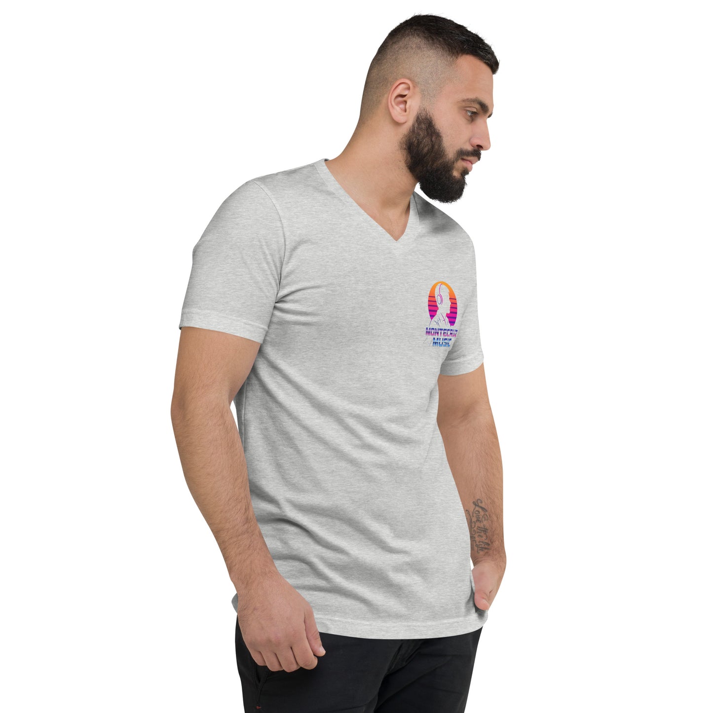 Unisex Short Sleeve V-Neck T-Shirt-Montecruz Music Shop
