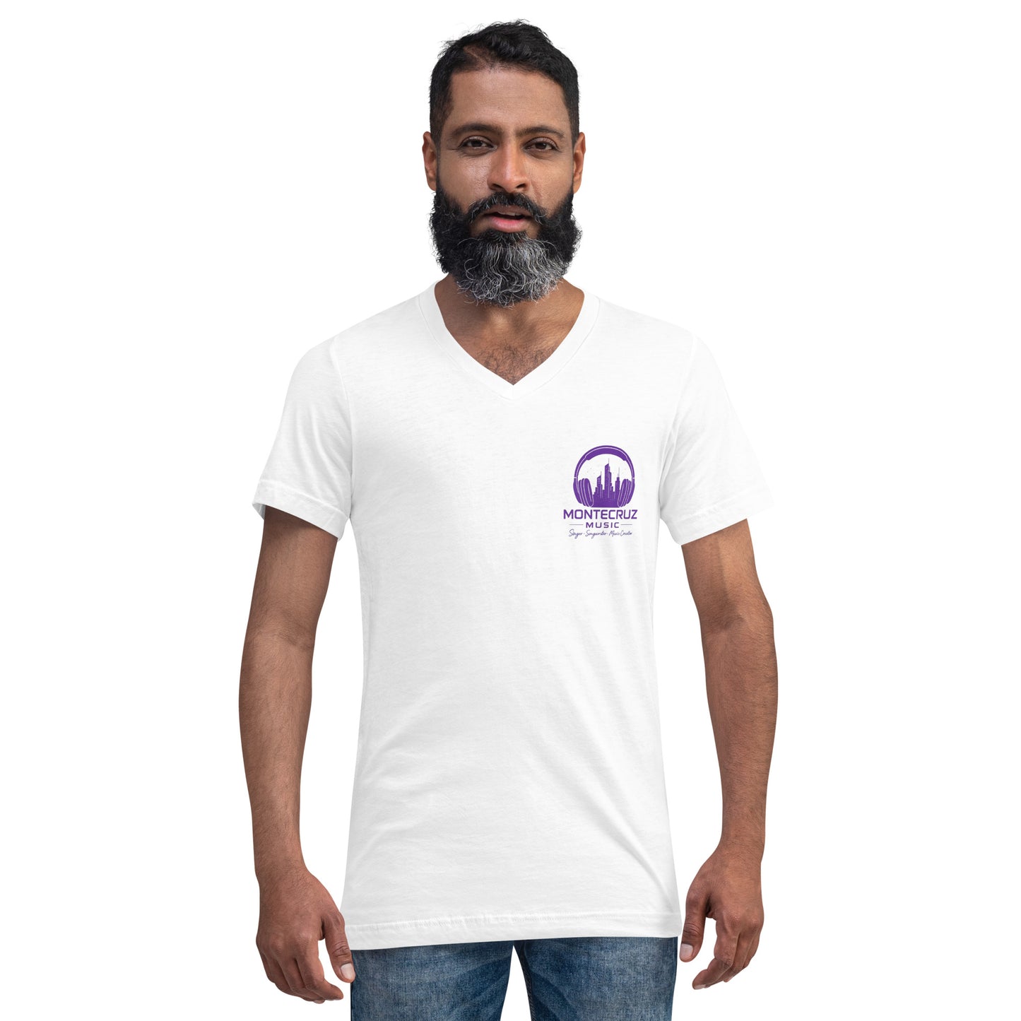 Unisex Short Sleeve V-Neck T-Shirt-Montecruz Music Shop
