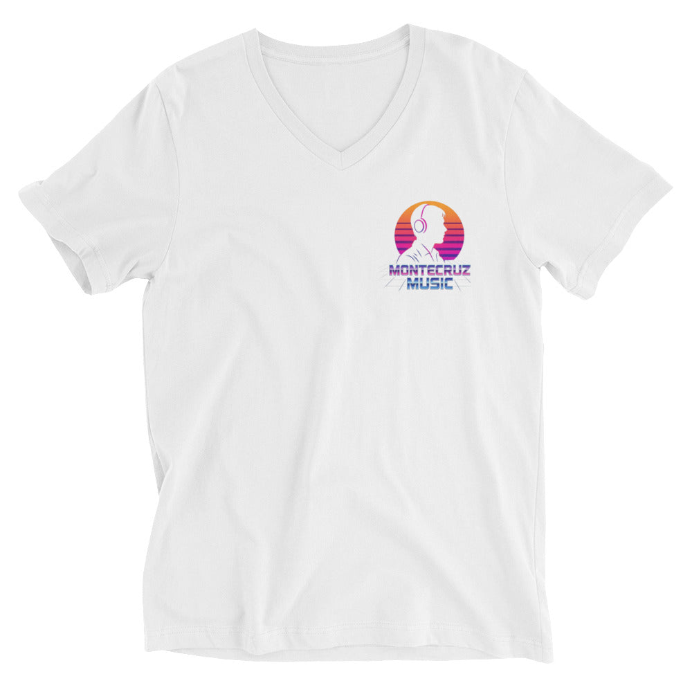 Unisex Short Sleeve V-Neck T-Shirt-Montecruz Music Shop