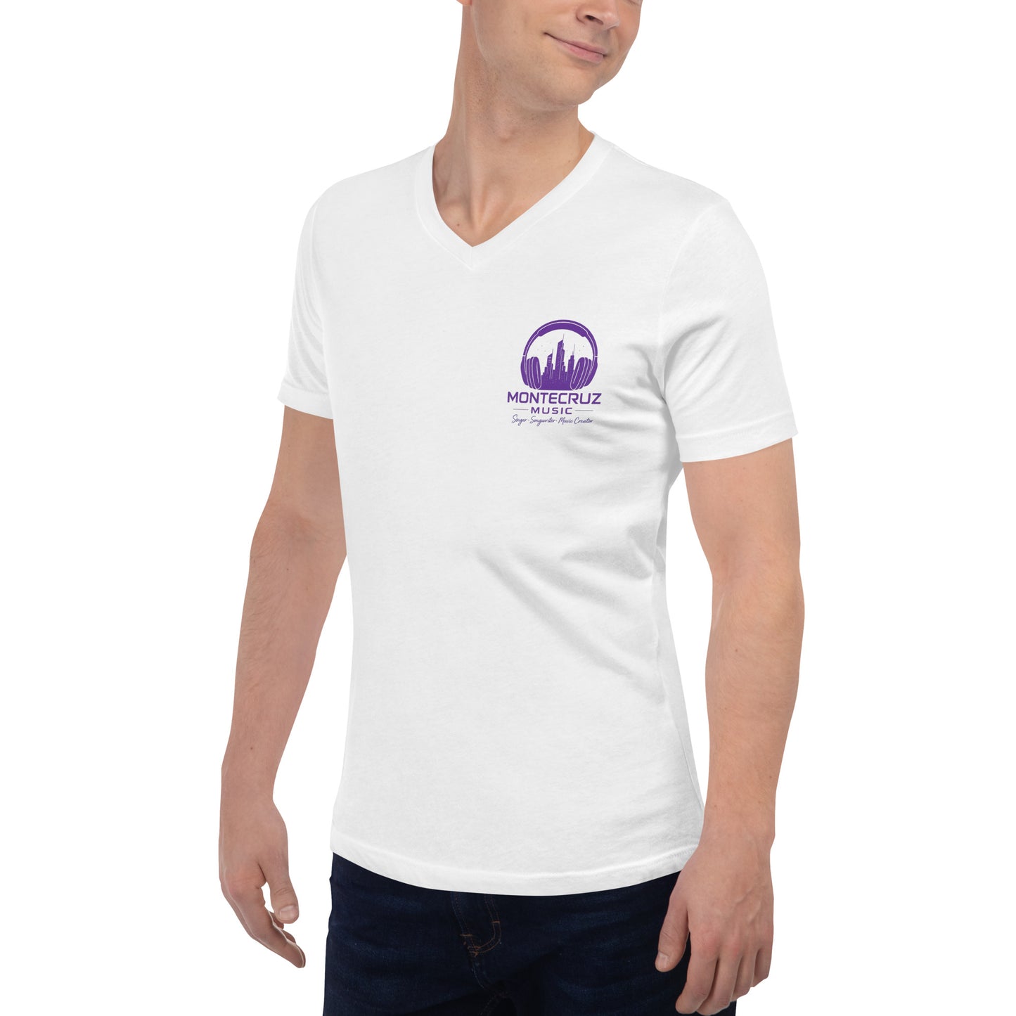 Unisex Short Sleeve V-Neck T-Shirt-Montecruz Music Shop
