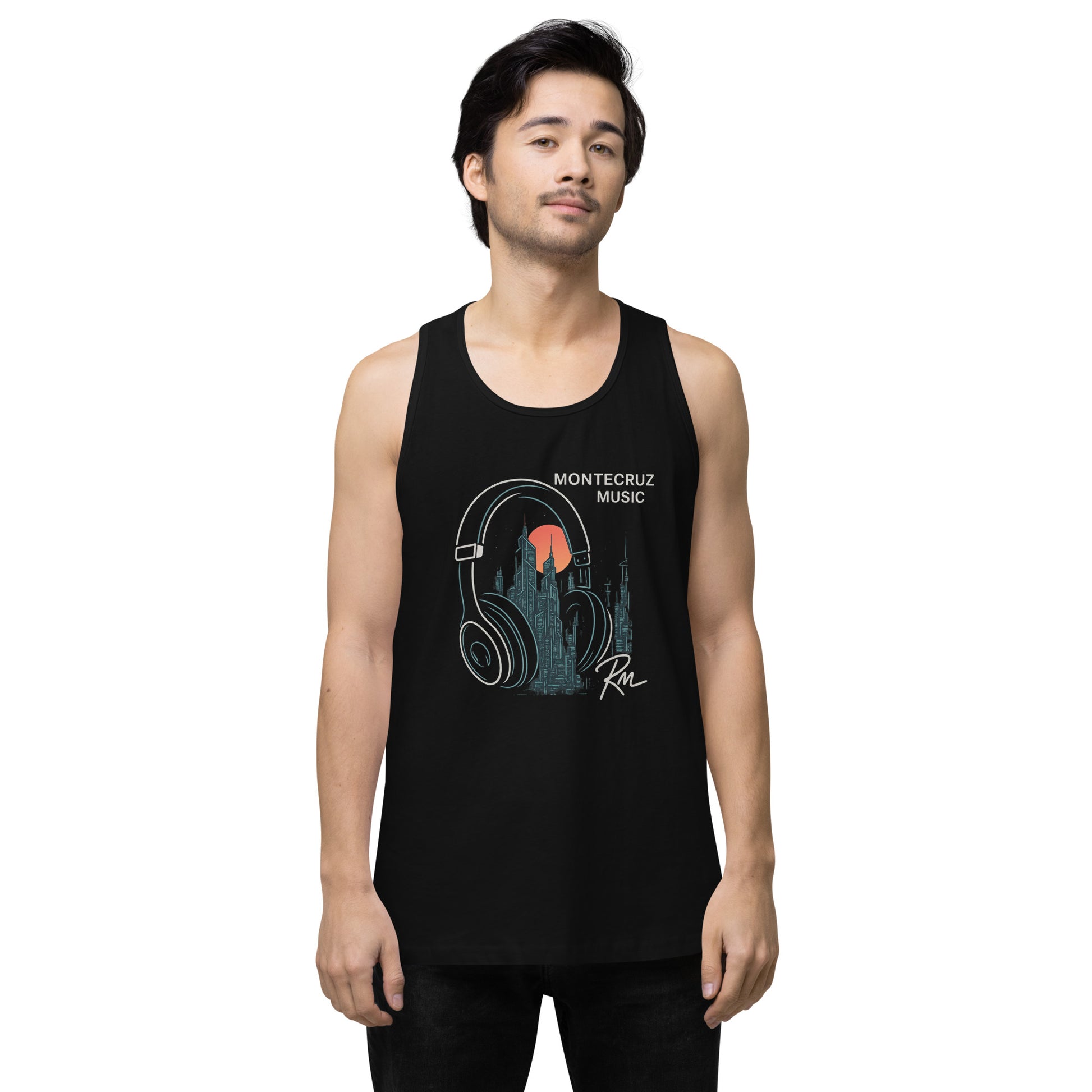 Men’s premium tank top-Montecruz Music Shop