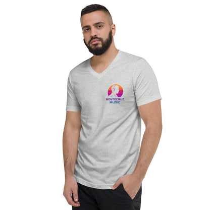 Unisex Short Sleeve V-Neck T-Shirt-Montecruz Music Shop