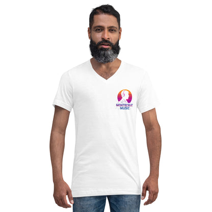 Unisex Short Sleeve V-Neck T-Shirt-Montecruz Music Shop
