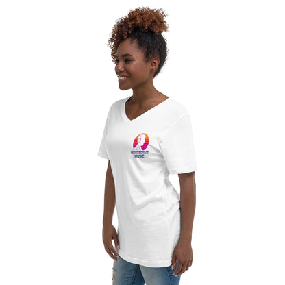 Unisex Short Sleeve V-Neck T-Shirt-Montecruz Music Shop